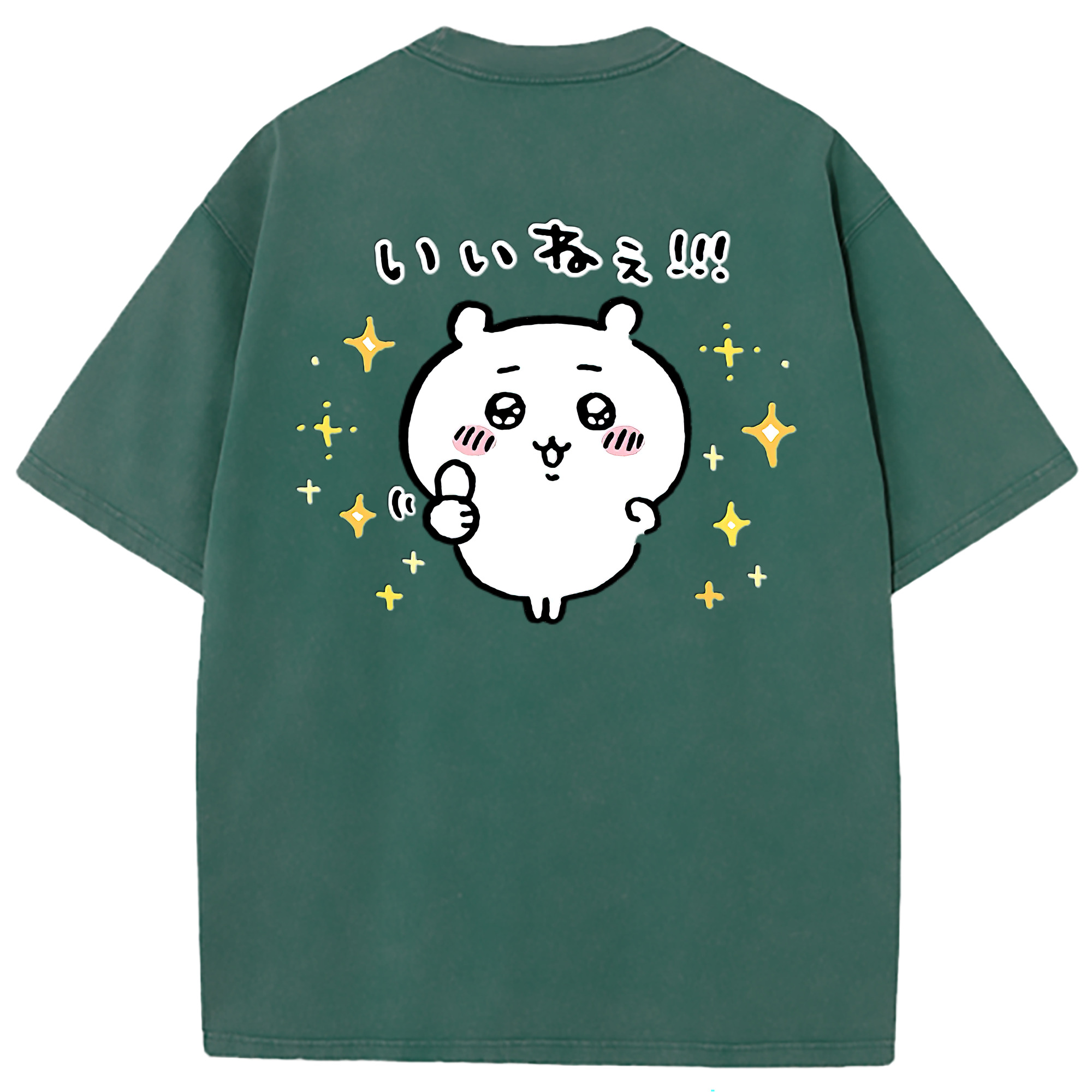 （画像用） ちいかわ ちいかわ Chii-kawa chiikawa 綿100% ヴィンテージ風 半袖Tシャツ（背面プリント）
